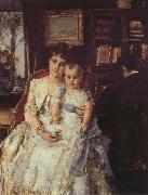 Alfred Stevens Family Scene oil painting artist